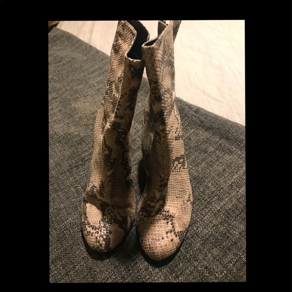 Target Style Faux Snakeskin Boots 